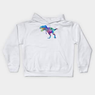 Dinosaur T-Rex Art Tyrannosaurus Rex Decor Watercolor Print Kids Hoodie